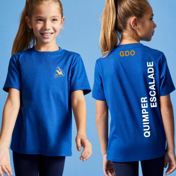 TEE-SHIRT COTON ENFANT TEXTE -  sans logo manches