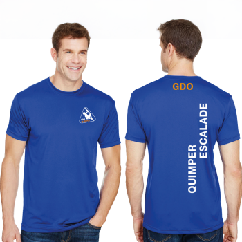 TEE-SHIRT COTON HOMME TEXTE -  sans logo manche