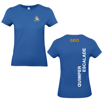 TEE-SHIRT COTON FEMME TEXTE -  sans logo manches