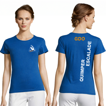 TEE SHIRT RESPIRANT FEMME POLYESTER NEOTERIC TEXTE -  sans logo manche